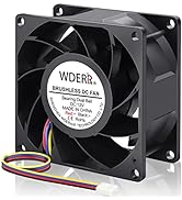 Wderair 80mm x 38mm PWM 12V Big Airflow High Performance Fan 4Pin Dual Ball for Computer Case Hig...