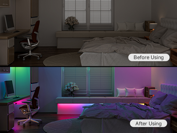 16.4FT 60Pixels/m 300Pixels Flexible Dream Color IP30 for Bedroom DIY Projects DC5V