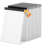 AILZFEI 12 Pack of Legal Pads 8.5 x 11 Wide Ruled Writing Pads 8.5