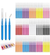 100pcs Interdental Braces Brushes 4 Size, Bendable Soft Tooth Picks Flossers for Braces Teeth Cle...