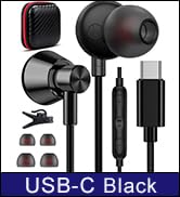 USB C Headphones Wired Earbuds for Samsung S24 Ultra S23 FE S22 iPhone 15 Pro Max, USB Type C Ear...