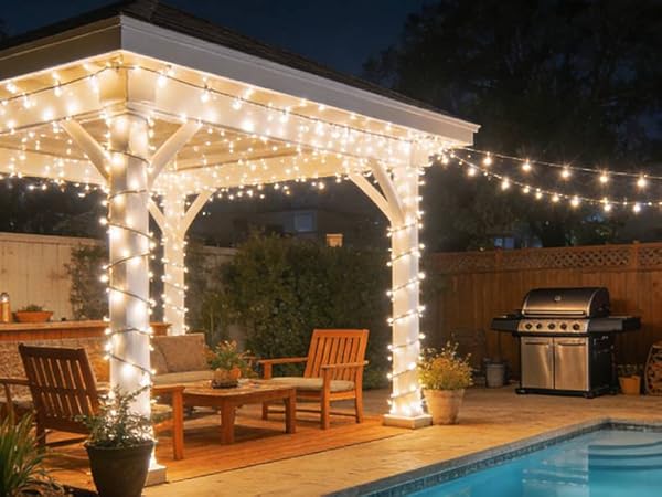 solar twinkle lights outdoor waterproof