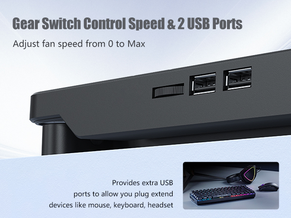 Gear Switch Control Speed and 2 USB Ports