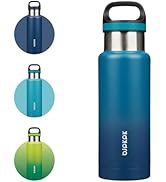 BJPKPK Insulated Water Bottle 18OZ Stainless Steel Water Bottle with Handle Double Walls Vacuum I...