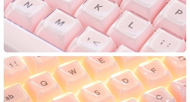 Womier Jelly Keycaps, Mechanical Keyboard for keycaps Set, OEM Profile Key Cap