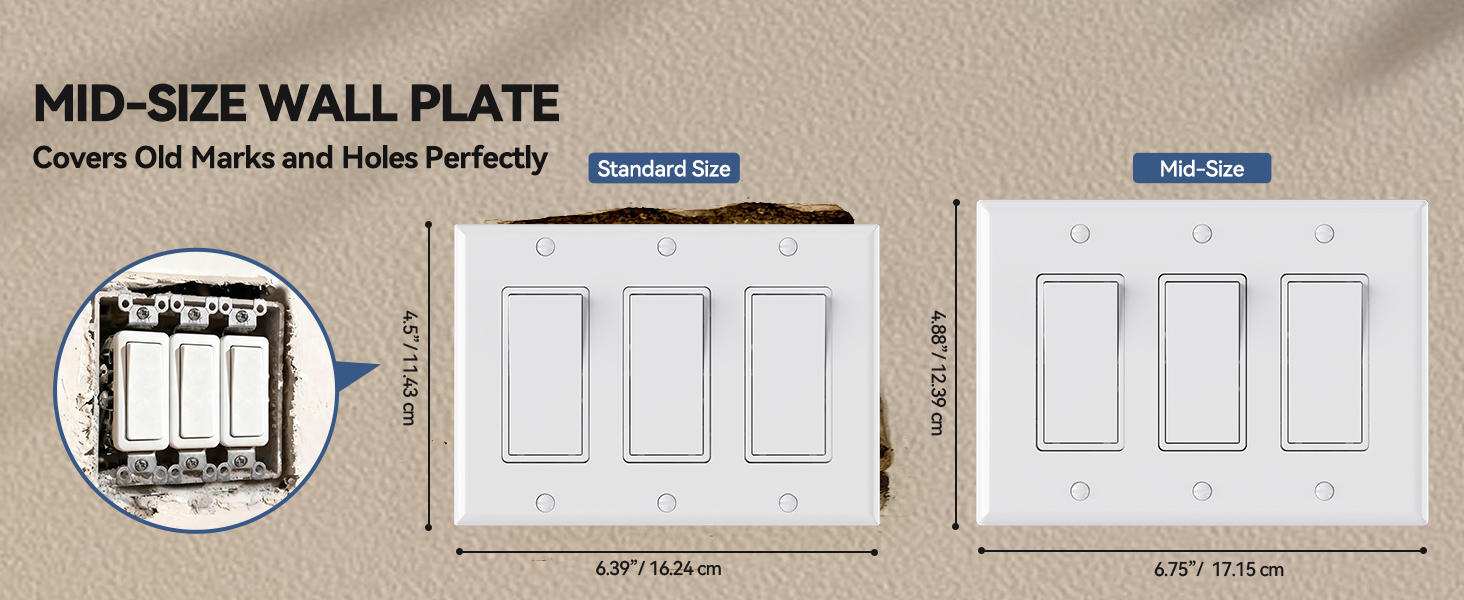3 Gang Midsize Decorative Wall Plate
