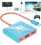 Switch 2 TV Dock, Travel Accessories for Nintendo Switch 2 Docking Station, Support 4K@60Hz TV Mo...
