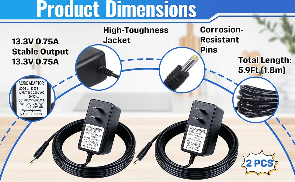 2 Pack Replacement Charging Cable A+2