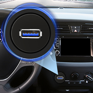 GOBGOD Single Port USB 3.0 Car Mount Flush Cable Detail3