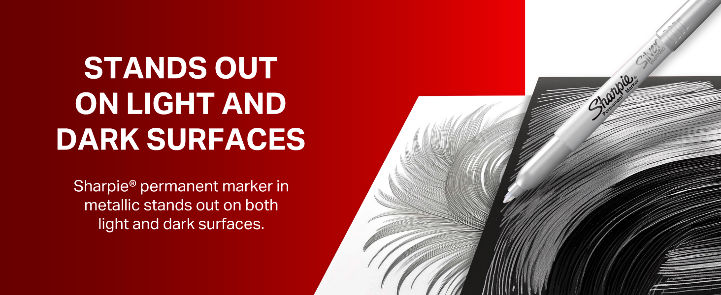 sharpie metallic marker stand out light dark surfaces artist silver gold bronze mark artist teacher