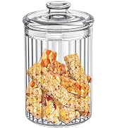 Vinkoe Cookie Jar, 51oz Acrylic Candy Jars with Lids, Apothecary Jars, Clear Cookie Jars for Chri...