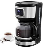 HousesAid 12 Cup Programmable Coffee Maker,Touchscreen Drip Coffee Maker-12 Cup Keep-Warm Functio...