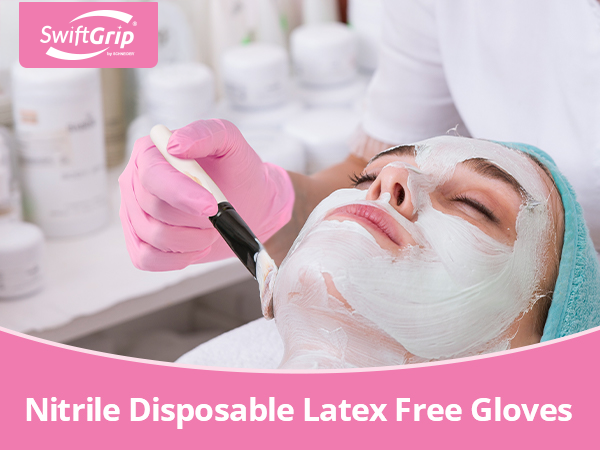 Pink Nitrile Gloves