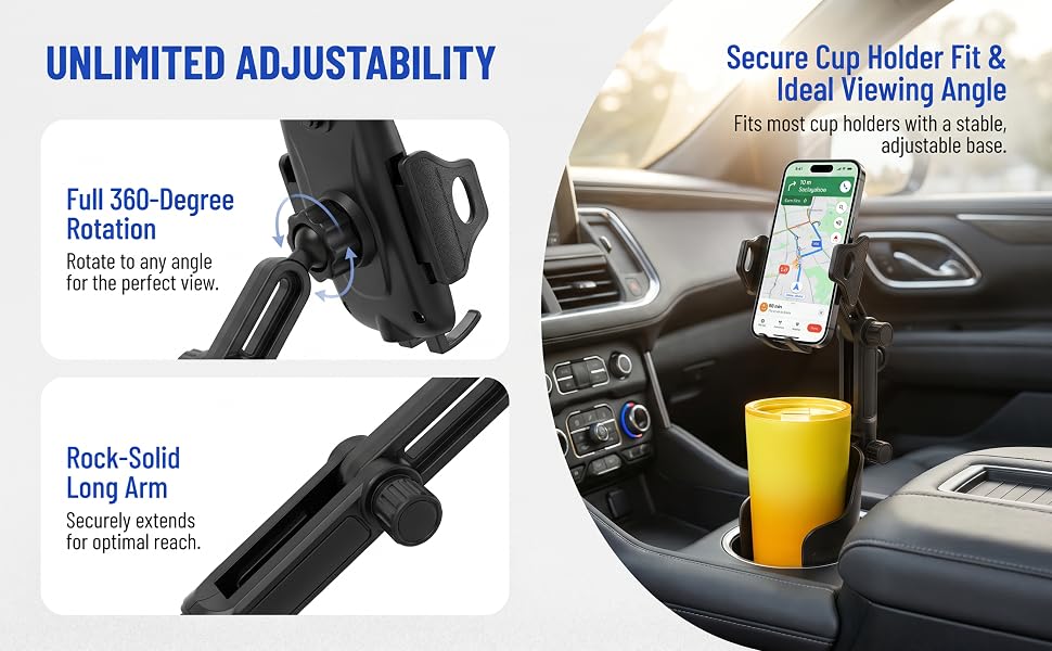 cup holder phone holder for car