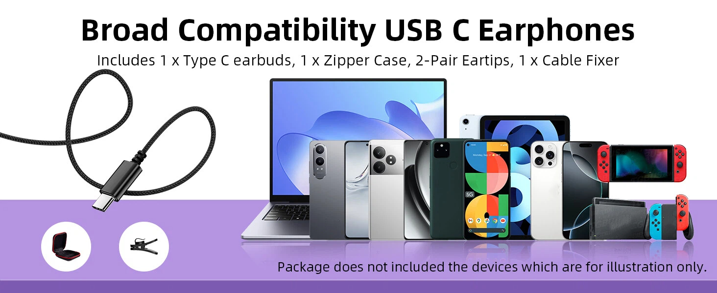 Wired Headphone for iPhone 16/16 Plus/16 Pro/16 Pro Max/ 15/15 Plus/15 Pro/15 Pro Max,for Samsung
