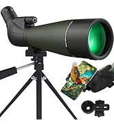 25-75X80 Spotting Scopes for Target Shooting - Aurosports BAK4 Prism 45 Degree Angled Eyepiece wi...