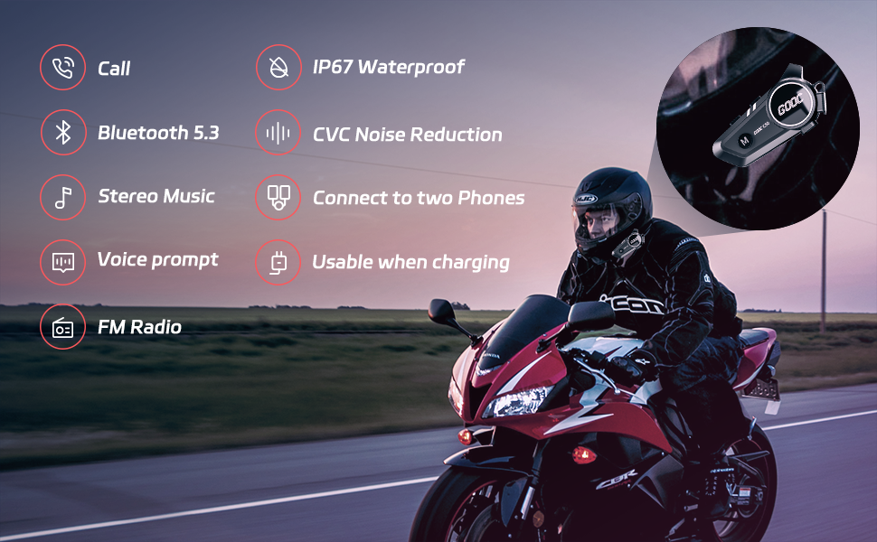 Motorcycle Helmet Speakers