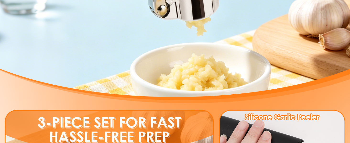 Garlic press set