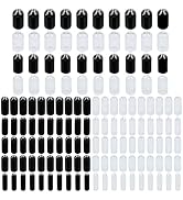 140 Pack 2 MM-6.5 MM Clear Black Headbands Rubber End Caps Hair Clips Hair Pins Hair Bands Safe E...