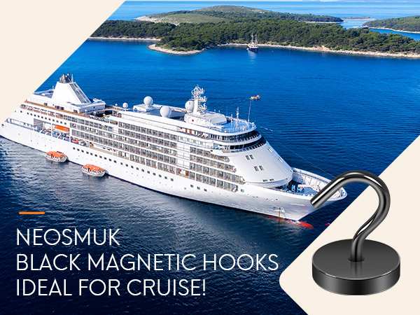 Neosmuk black magnetic hooks large opening
