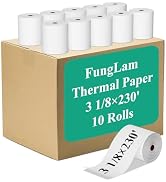 3 1/8 x 230ft Receipt Paper Rolls, Thermal Paper, Receipt Paper Roll, POS Cash Register Receipt P...