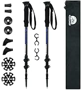 Trekking Poles Collapsible Hiking Poles - 2 Pack Adjustable Aluminum Hiking Sticks, Lightweight W...