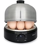 VOBAGA Rapid Egg Cooker, Electric Egg Boiler and Steamer Machine, 9 Egg Capacity, Stainless Steel...