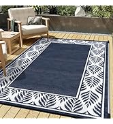 HUGEAR Outdoor Plastic Straw Rug, Waterproof Mat, Washable Large Floor Mat and Rug for Outdoors, ...
