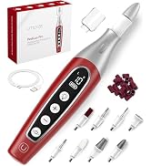 PediLux Pro Professional Manicure Pedicure Kit, Cordless Electric Nail File Drill Set, Thick Toen...