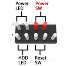 PC Motherboard Power Button Supply On Off