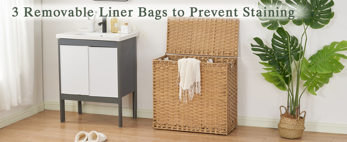 Laundry Hamper with Lid Laundry Basket 132 L