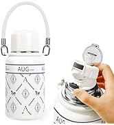 Augshark Insulated Tumbler with Straw, 32 oz Swig Sip Insulated Water Bottle with a Sharing Cup L...