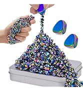 JUNYANG Magnetic Balls, Over 600 Pcs Mini Magnetic Putty, with 2 Large Smooth Magnetic Beads, Fun...