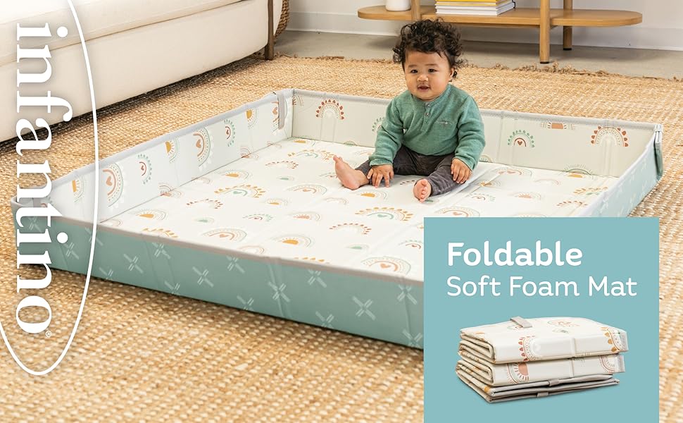 foldable foam mat, soft mat, baby playmat, infantino baby soft foam mat