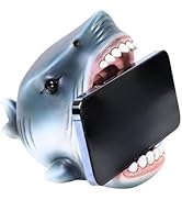 AMAJY Whimsical Shark Cell Phone Stand Holder - Realistic Yet Playful Goofy Shark Jaw Teeth Desig...