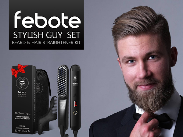 febote beard&amp;hair straightener kit