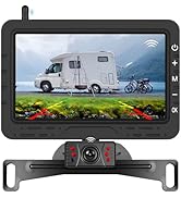 Wireless Backup Camera 4.3" TN Display, IR Night Vision, Customizable Parking Lines, Digital Lice...