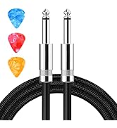 Aqdocvf Guitar Cable Guitar Cord 15ft AMP Cord for Bass &amp; Electric Guitars/Keyboard/Mandolin TS 1...