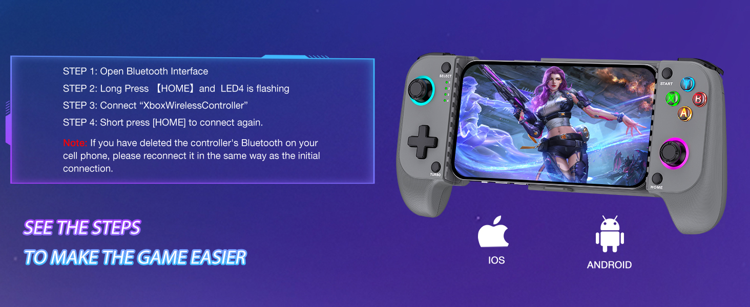 MC103 iphone gamer controller