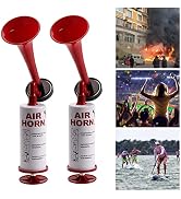 Reusable Air Horn, BANHAO Aluminum Handheld Air Pump Horn Loud Safety Horn for Boats Cars Noise M...
