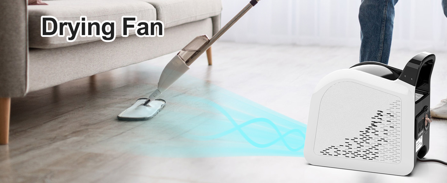 Floor drying fan white