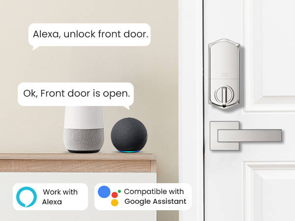 Hands-free unlocking with voice control