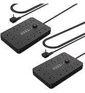 2 Pack JouleLoom Power Strip Surge Protector with 11 Outlets, 4 USB and 2 USB C Ports, 5 Ft Exten...