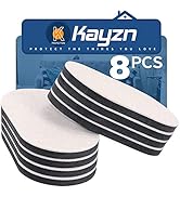 Kayzn Felt Furniture Sliders 8pcs 3-1/2" x 6"- Reusable Heavy Duty Oval Sliders for Moving Furnit...