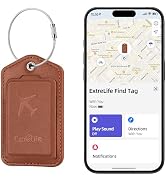 Luggage Tags, Works with Apple Find My, Smart Luggage Tag for Suitcases, Leather Bag Tags for Tra...