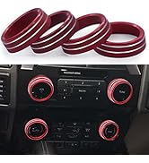 TWTADE 4pcs Knob Cover Trim Ring Air Conditioner AC Switch VOL Button Aluminum Compatible with Fo...