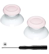 eXtremeRate Cherry Blossoms Pink &amp; White Dual-Color Replacement 3D Joystick Thumbsticks for PS5 C...