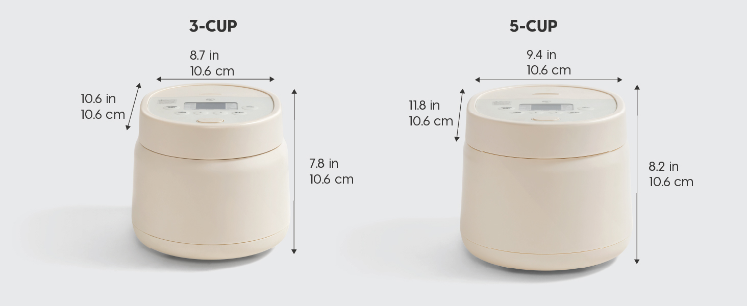 IRIS USA Micom Japanese Rice Cooker, 3-Cup Uncooked/6-Cup Cooked, Fuzzy Logic Kitchen Appliance