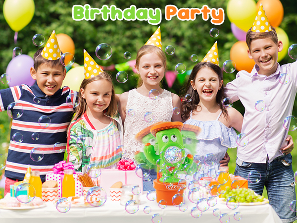 Cactus Bubble Machine for Kids