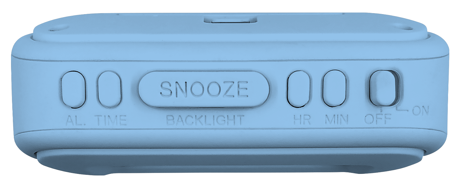 Simple easy to use controls and portability alarm clock